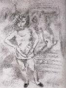 Jules Pascin Libaja at the front of Mirror Sweden oil painting artist